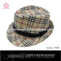 colorful gangster plaid fedora hat